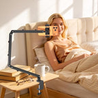 Adjustable Phone Stand,3-Stage Long Arm Holder Heavy Duty Desk Clamp Mount - Image 5