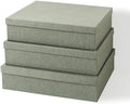 Soul & Lane - Gray Kraft Decorative Storage Boxes with Lids, Set of 3 by SoulLane