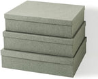 Soul & Lane - Gray Kraft Decorative Storage Boxes with Lids, Set of 3 by SoulLane