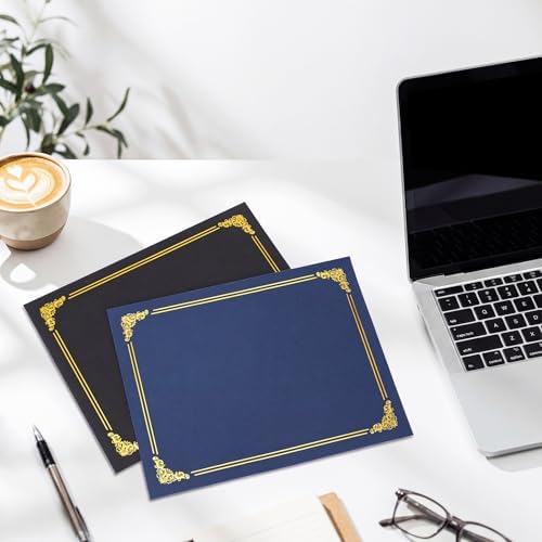 Fainne 120 Pack Certificate Holders Bulk, Diploma Covers, Navy Blue & Black - Image 5