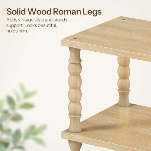 HOOBRO 2-Tier Printer Stand Solid Wood Legs - Image 5