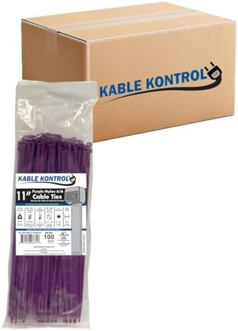 Kable Kontrol Cable Zip Ties, 11 Inch, 8500 Pcs, 50lbs Test, Purple by KABLEKONTROL%C2%AE