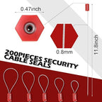 Nuogo 200 Pcs Red Steel Security Cable Seals - Image 3