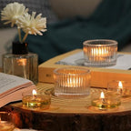 96 Pack Tea Light Candle Holders, Glass Clear Tealight Candle Holder Votive Candles Holders for Fall Wedding Table Centerpiece, Home Decor and Party Supplies - Image 3