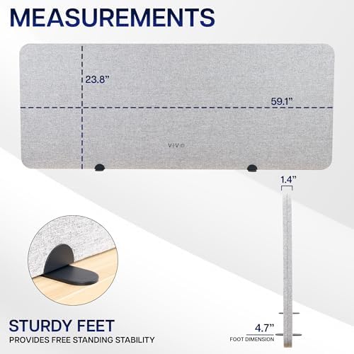 VIVO Gray Freestanding 60 x 24 in Privacy Panel, PP-1-V060G-S - Image 3