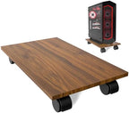 CPU Stand with 4 Caster Wheels - Fits PC, Printer, Most Computer Towers - Office, Home, Planter Caddies, Dog Bowl Stand (Walnut) by WEGASTU