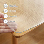 LovePads Frosted Table Cover Protector 36 x 48 in, 1.5mm Thick Plastic Mat - Image 3