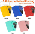 20 Pack Lined Journal Notebook with Pen, A5 Hardcover Leather Journal 5.5"*8.3", 5 Colors 136 Pages College Ruled Notebooks and Pen Set for Office School Business Supplies - Image 3