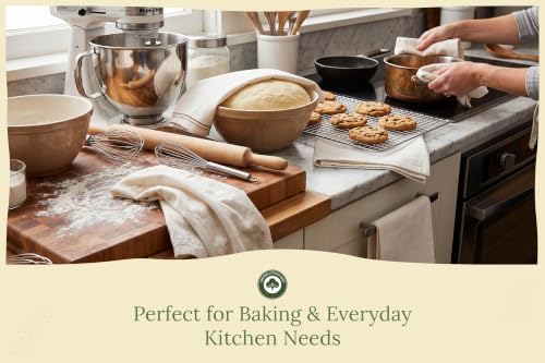 Wholesale Flour Sack Kitchen Towels – 50 Pack, Unbleached, All-Natural 100% Cotton Bulk Flour Sack Towels – Toxic-Free and Dye-Free - Extra Large Size 27”x27” (Natural – 50 Pack) - Image 4