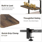 3-Tier Desk Shelf, Adjustable Clamp-On Desktop Organizer - Image 6