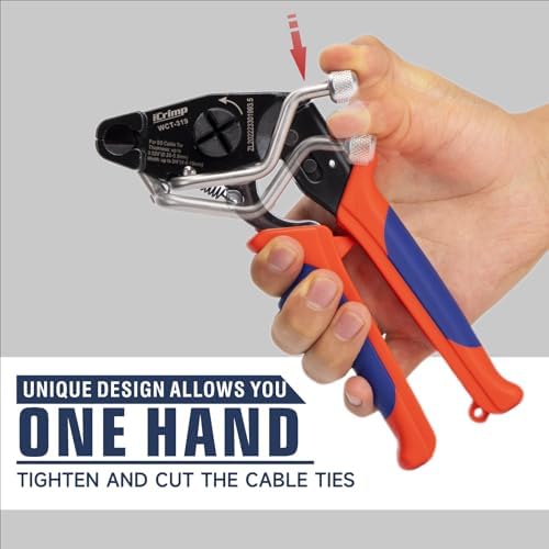 iCrimp One-Handed Zip Tie Gun for Tension & Cutting Zip Ties - Image 4