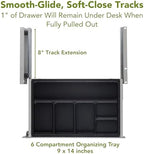 Perfect POSTURE Under Desk Drawer Desk Storage Pen Organizer - 9.25" x 17" - Image 6
