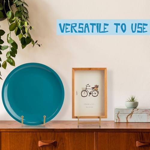 Hoteam 20 Pack Plate Stands for Display, Metal Photo Frame, Brass Gold - Image 5