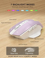 SABLUTE Wireless Keyboard and Mouse Combo, Ergonomic Wave with Wrist Rest - Image 6