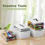 MOPALL Craft Medicine Cabinet Organizers Storage Box for Art Supply Sewing - Image 3