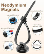 20 PCS Magnetic Zip Tie Mounts Base Neodymium Magnets & 60 Pcs Releasable Cable Zip Ties & 20 Pcs Zip Tie Saddle Type Mounts, Magnetic Cable Zip Tie Holders Base for Cable Wire(100 Pcs) - Image 3