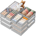 Criusia Drawer Organizer Clothes, 21 Pack Dresser Organizer for Baby Clothes, Underwear, Sock- Foldable Closet Organization and Storage Dividers Bins for Nursery, Bedroom (Grey) by Criusia