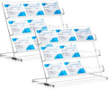 Dunzoom 2 Pack Business Card Holder for Desk 9 Slots Freestanding Clear Acrylic Business Card Holder Display Stand Multiple Organizer for Office Meeting Exhibition Home by Dunzoom