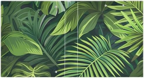 JIPONI 3 Ring Binder Palm Monstera Leaf 1 Inch Round Binders for Men Women Students, Cute File Organizer for Office Home School - Image 2
