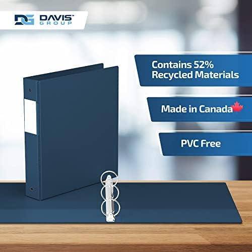 Premium Economy 3-Ring Binder, Spine Label, 1.5" Round Rings, Navy Blue 6Pk - Image 6