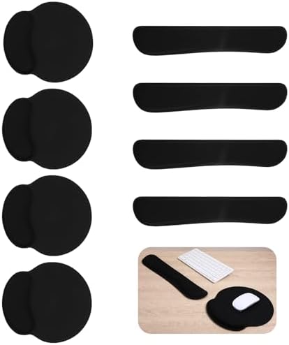 8 Pack Ergonomic Mouse Pad with Wrist Support Set Soft Smooth Gel Rest Comfortable Memory Foam for Easy Typing Gaming Computer Laptop Office Home by Unknown