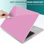 DONGKE Compatible with MacBook Pro 16 Inch Case (2026-2021 Release, M5 M4 M3 M2 M1 Pro/Max Chip), Plastic Hard Shell with Keyboard Cover & Screen Protector for MacBook Pro 16", Pink Stripes - Image 7