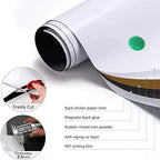 ZHIDIAN Magnetic Whiteboard Sticker for Wall/Door, 60" x 36" Large Self Adhesive White Board Wallpaper, Whiteboard Contact Paper, Large Dry Erase Sheet/Film for Office/Home/School - Image 2