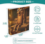 ALAZA Brainrot Tung Tung Tung Sahur (14) 3 Ring Binder 1.5 Inch Three Ring Office Binders w/clipboard & 3 Pockets, Hold 200 Sheets, 1 pc - Image 5