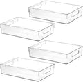 ShelfShaper Large Clear Plastic Storage Bins, Pantry Organizers and Storage Containers Fridge Organizer Bins for Organizing Home Kitchen Under Sink Bathroom Refrigerator Freezer Laundry Room by ShelfShaper