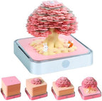 3D Calendar 2027,3D Time Piece Calendar 2027 With LED Lights,3D Art Calendar Memo Pad 2027,Pink Tree Desktop Decoration,Tear-Away 3D Paper Art Notepad,Christmas Gift,New Year Gift (Romantic Tree House (Pink)) by WelcomeHOTOYMDS%EF%BC%81