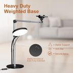 Mistriddle Aluminum Telescopic Overhead Phone Stand with USB Round Light - Image 5