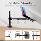Afaloona RGB Convertible Laptop and Monitor Mount with USB Hub, Adjustable - Image 6