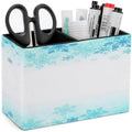 PU Leather Multi-Compartment Pen Holder Desktop Organizer Pencil Cup Storage Caddy for Office Home Supplies Winter Background for Design with Copy Space by Unknown