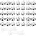 Magnetic Cable Zip Tie Mounts Kit, 50 Pcs Holders with 200 Pcs Cable Ties, Heavy-Duty Magnetic Wire Management for Desk, Office, Home, Automotive, Marine, Multipurpose Cable Clips Organizers, Silver by Tideme