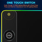 TARKARI 15W Magnetic Wireless Charging RGB Mouse Pad, 800x300mm Pure Black - Image 4