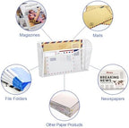 samstar 6 Pack Mesh Wall Mounted File Holder Metal Wall File Pocket Mail Organizer for Office/Home(with Label Panel), White - Image 4