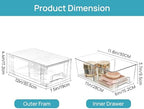 Vtopmart 2 Pack Stackable Clear Drawer with Dividers - Image 3