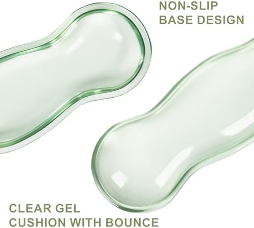 L-SPOUTTO Green Checkered Mouse Pad Set,Scalloped XXL Desk Mat Set - Image 2