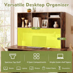 BECOMFORT Desk Hutch, Desk Organizer Shelf with 4 Storage Compartments, Wooden Display Rack, Desktop Bookshelf for Vanity Dressing Tabletop College Dorm Home & Office - Image 5
