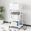 Natwind 3 Tier Printer Stand, 19.7"x15.7", with Charging Station,White by Natwind