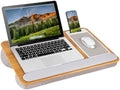 LAPGEAR Home Office Pro Lap Desk – Oak Woodgrain, Fits 15.6” Laptops by LapGear