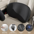 BEBAS Ergonomic Memory Foam Lumbar Support Pillow for Car, Black - Image 4