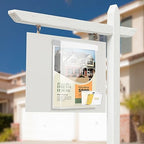 Barydat 8.5 x 11 Inch Outdoor Brochure Holder with Lid Acrylic, Wall Mount Waterproof with Business Card Holder, Clear Literature Box with 4 Screws for Pamphlet Flyer Map Document Display - Image 2