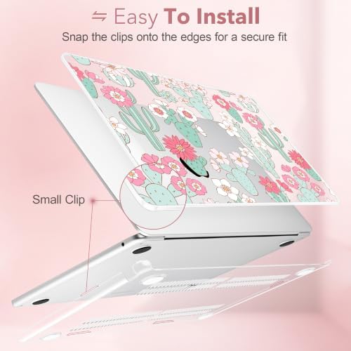 May Chen for M5 MacBook Air 13.6 Inch Case 2026 2025 2024-2022 Release M5 A3449 M4 A3240 M3 A3113 M2 A2681, Plastic Hard Shell Case for MacBook Air 13.6" with Retina Display, Blooming Cactus - Image 5