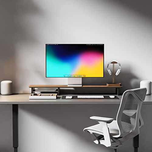 Leather Desk Mat Non Slip Large Mouse Pad Desk Blotter (Deep Black, Medium - 25.6" x 11.8") - Image 4