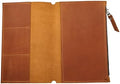 A5 Leather Journal Insert (5.8" x 8.3") – Handmade Leather Organizer Insert with Card Slots & Zipper Pocket, Refillable Notebook Insert for A5 Cover, Leather Journal Accessory, Warm Brown by Unknown