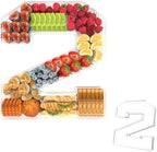 13.8" Acrylic Number Charcuterie Tray, Fillable Charcuterie Box (Number 2) by Tdsuco