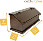 DutchCrafters Solid Brown Maple Wood Double Recipe Card Holder for Baking, Cooking - Kitchen Decor & Organization Box, Holds 4x6 or 3x5 Cards - Amish Made in USA (Earthtone) - Image 4