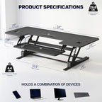 VIVO Black 54 in Standing Desk Converter, DESK-V054V - Image 3