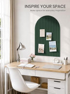 Large Arched Felt Bulletin Board 35.4''×23.6'', Pine Green - Image 6